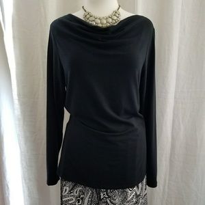 Gap Black Drape Neck Tee